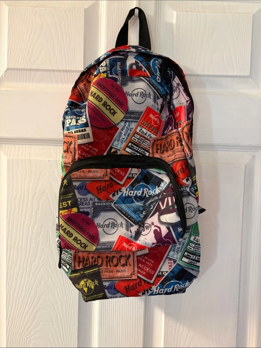 Hard Rock Multicolor Ticket-Print Men's Backpack